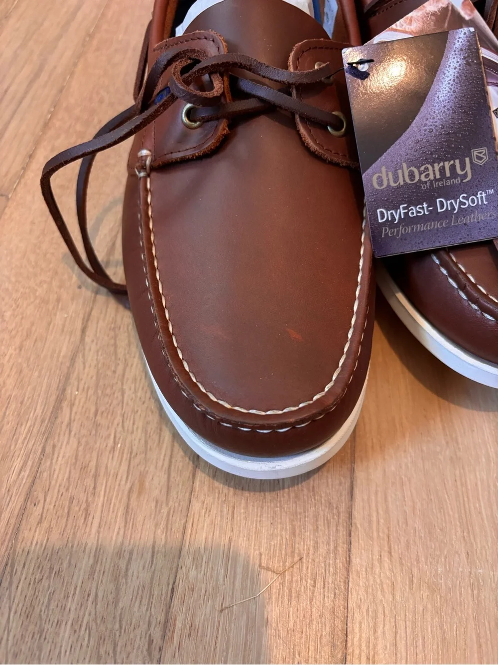 Dubarry of Ireland Port Brown Leather Deck Shoes Boat Shoes EU 44 NWT